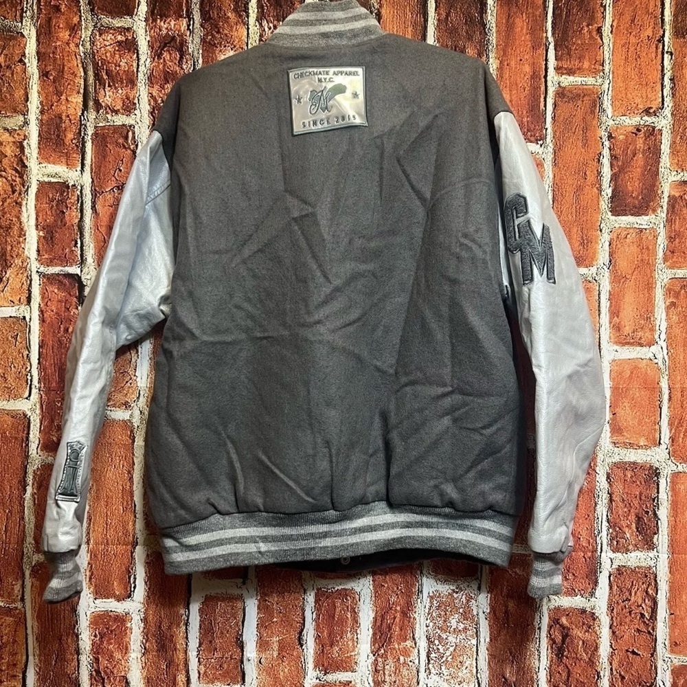 FB COUNTY Mens Varsity Leather Sleeves Baseball Jacket  Coat Sz Medium - Picture 2 of 6